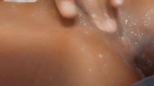 Ebony Rubbing Her Pretty Little Pussy