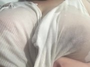 Water on my boobs in a wet t shirt!  3/16