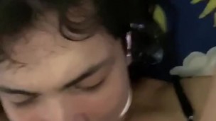 Trailer Shemale Cumshot, self facial and swallow cum in Quarantine 