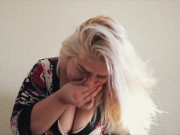 Big Boobs Blonde Stifled Sneezing JOI 7/16