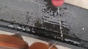 Pissing and jerk off in public in front of a car