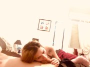 Tattoo girl Pink Hair sucking and riding until orgasm. 3/16