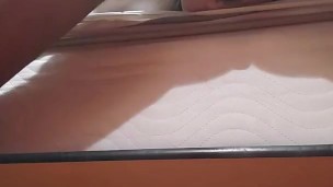 Over the bed fucking both holes