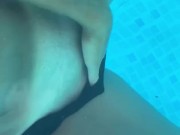 Trying not to get caught in the pool fingering myself  15/16