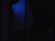 Ebony teen shows off whining skills in the dark