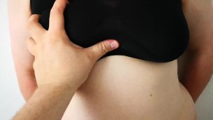 Slapping tits real hard