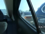 Tight wet pussy close up, public masturbation in a car in a parking lot 2/16