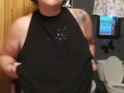 Horny Wife Strips for husband on Camera while he watches and cums for her 1/16