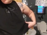 Horny Wife Strips for husband on Camera while he watches and cums for her 4/16