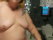 Horny Wife Strips for husband on Camera while he watches and cums for her 5/16