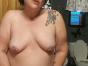 Horny Wife Strips for husband on Camera while he watches and cums for her 8/16