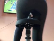 Pee desperation while bicycle ride 16/16