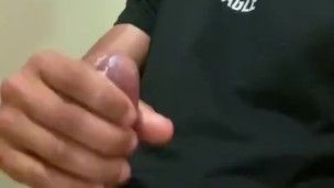 Young stud jerking off