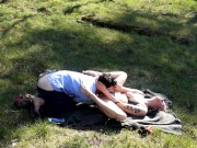 Fan request! Outdoor nude, fucking, pussylicking, cumshot in the forest 11/16