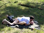 Fan request! Outdoor nude, fucking, pussylicking, cumshot in the forest 13/16