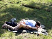 Fan request! Outdoor nude, fucking, pussylicking, cumshot in the forest 14/16
