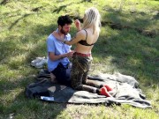 Fan request! Outdoor nude, fucking, pussylicking, cumshot in the forest 5/16