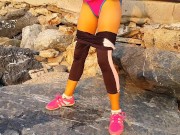 PUBLIC PEE during evening exercising