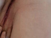 Hairy milf having a quick play