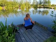 THICK BOOTY Latina in Seethrough Spandex Shorts in a Public Park - Candid Voyeur 6/16