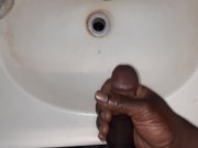 Jacking Off Over The Sink 