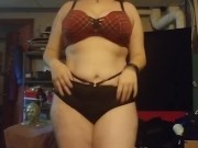 Goth girl strips her dress off for you