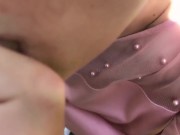 Fucked beauty with a perfect body in the woods and cum in panties