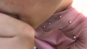 Fucked beauty with a perfect body in the woods and cum in panties
