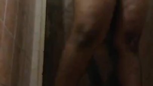 Phat booty Shemale in New thong, playing with herself