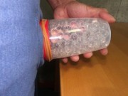【高画質4Ｋ】○変態が自作のオナホでパンツを履いたままオナニー