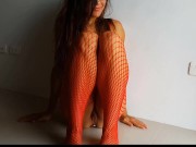 Red Photo Session with red Butt Plug