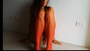 Red Photo Session with red Butt Plug