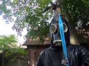 Hazmat Suit walk outside