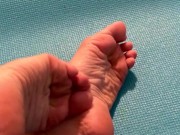 Post workout yoga mat feet