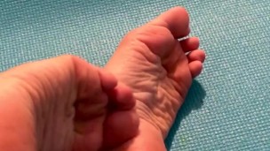 Post workout yoga mat feet