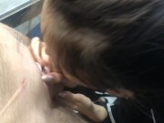 Сrazy Russian bitch sucks a big dick and gets cum in her pussy 1/16