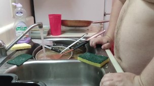 A man doing the dishes!!! PT. 1
