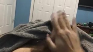Jerking off with lotion 