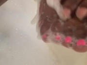 COME JOIN MY BUBBLE BATH AND MASSAGE MY FEET