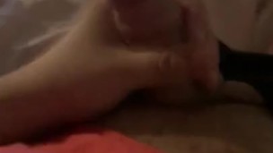 Just a little spurt from this white cock