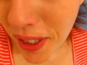 OLD PINKMOONLUST Big Floppy Ass Hairy White Girl PAWG Dirty Talks About Being Sweaty Strips Bathroom 1/16