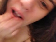 OLD PINKMOONLUST Big Floppy Ass Hairy White Girl PAWG Dirty Talks About Being Sweaty Strips Bathroom 16/16