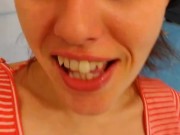 OLD PINKMOONLUST Big Floppy Ass Hairy White Girl PAWG Dirty Talks About Being Sweaty Strips Bathroom 2/16