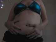 Fat Belly Strip Tease - Gain Girl - Gaining Weight - Chubby - BBW - Gaining Weight Fetish  1/16
