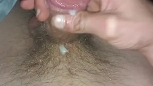 Playing with my big cock an ball's