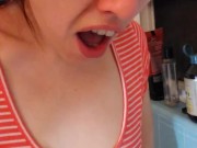 Old Vid PINKMOONLUST Hairy Legs Hairy Pussy Dirty Girl Pink Dress Pees Bathtub Gets Pee on FEET FOOT 7/16