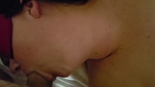 Chubby wife masturbates for husband