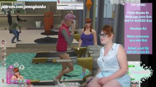 Chubby livestreamer tries out sexy mods for The Sims 4