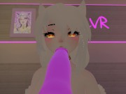 hot Virtual Angel has fun with her new toys (loud moaning and pov) in vrchat 2/16