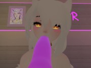 hot Virtual Angel has fun with her new toys (loud moaning and pov) in vrchat 5/16